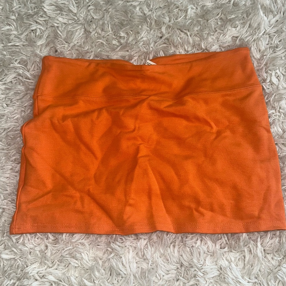 Orange Mini Skirt